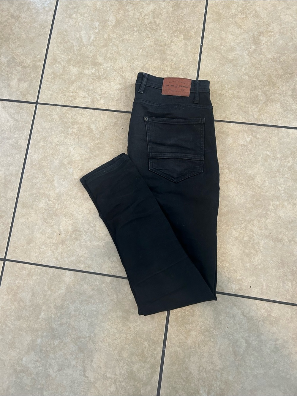 Zara Men's Slim Jeans in Black (B1)
